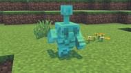 Copper golem statue's running pose (Image via Sportskeeda Gaming || Mojang Studios)